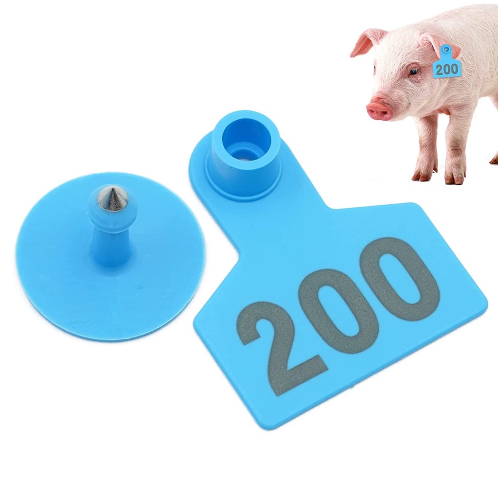 Number 001-020 Animal Ear Tag Numbered Livestock Identifcation Ear Tags ...