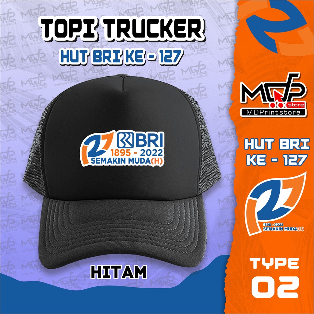 BRI 127th Anniversary Hat TYPE B BRI BANK MDPRINTSTORE BANKING | Shopee ...