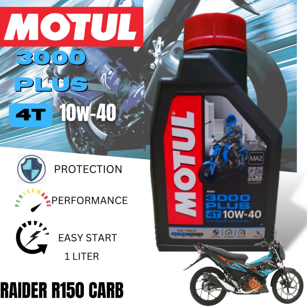 MOTUL 3000 PLUS 4T 10W40 FOR RAIDER R150 CARB 4STROKE MOTOR OIL 1