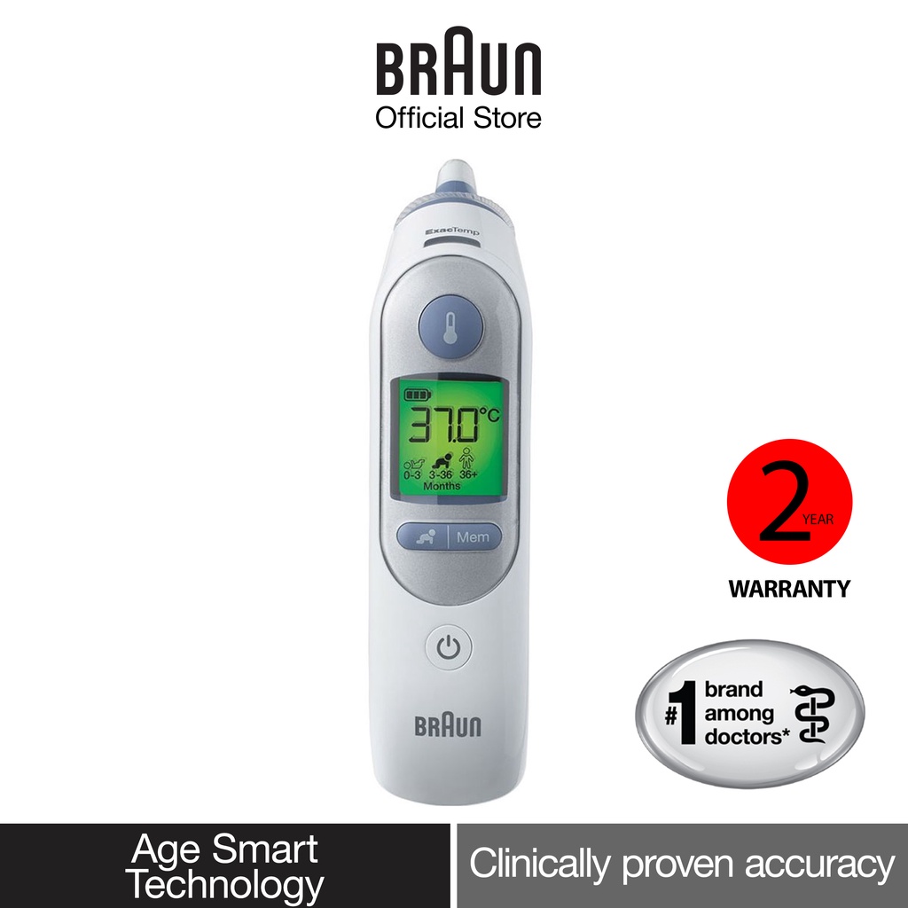 Braun ThermoScan 7 IRT 6520 Thermometer with wide angle probe for