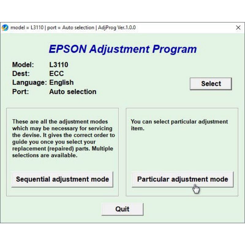 Epson Resetter Tool L3110 | Shopee Philippines