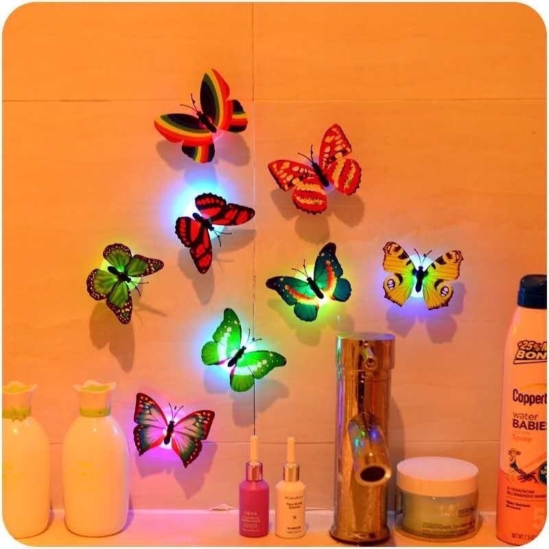 Glowing 3D Butterfly LED Butterfly Wall Stickers Shopee Philippines