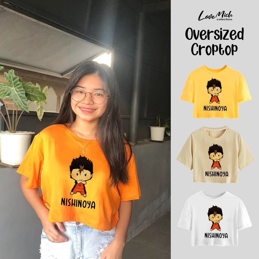 Haikyuu Anime Shirt Chibi Design Plus size Croptop Hinata Shoyo Women ...