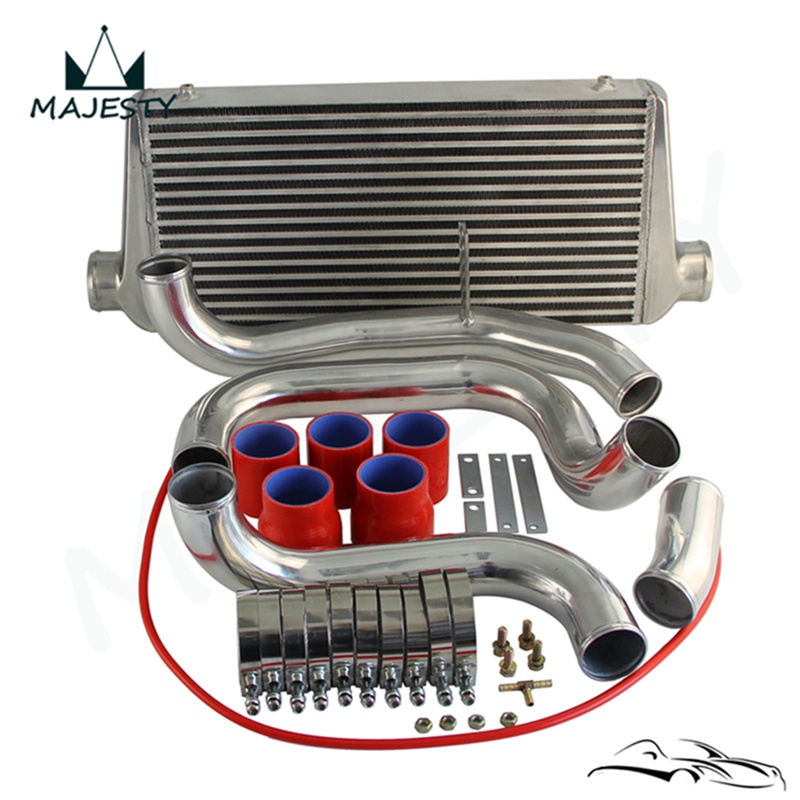 Upgrade Intercooler w/ Aluminum Piping Pipe Kit Fits For Nissan Skyline