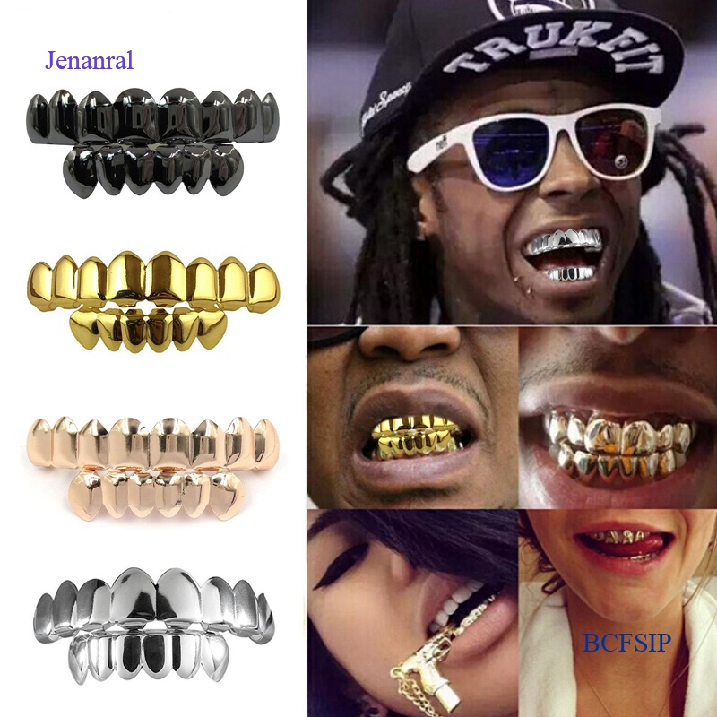 Jenanral Fation 1pcs Upper Lower Or SET New Hip Hop Teeth Grillz Set
