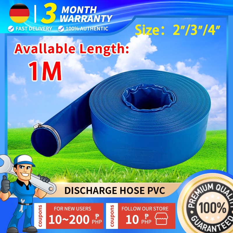 2"3"4" Inch 3M To 10M Duct Flat Blue Hose Discharge Submersible Water