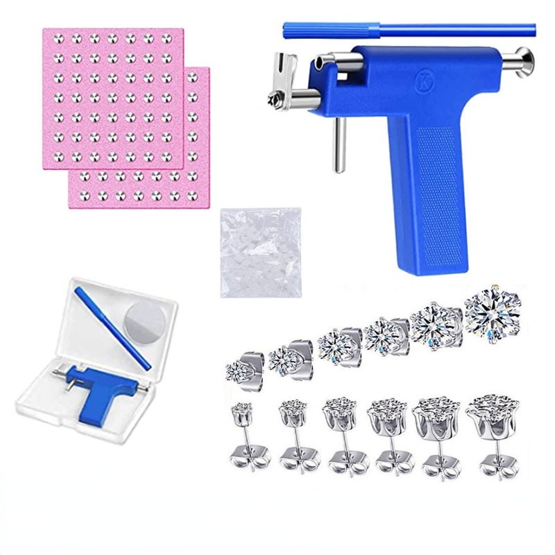 Ear Piercing Gun Kit Disposable Disinfect Safety Earring Piercer