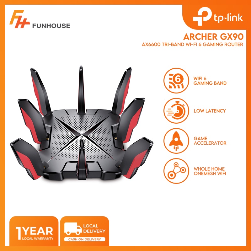 Tp-link archer GX90 AX6600 tri-band wifi6 MU-MIMO gaming router ...