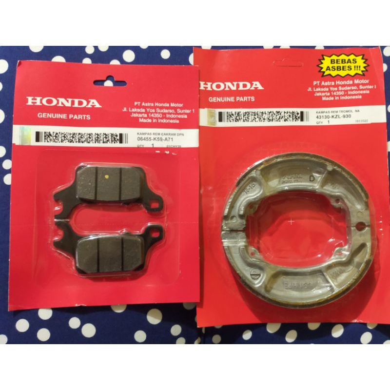 HONDA CLICK BRAKE SHOES PAD 125 150 V2 Set Shopee Philippines