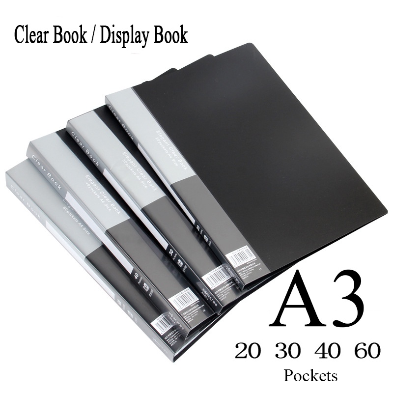 40 Pockets 80 Pages each Clear Book Non-Refillable Presentation Display ...