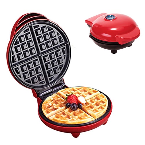 Mini Electric Waffle Maker NonStick Pan Circular Bakeware Pancake