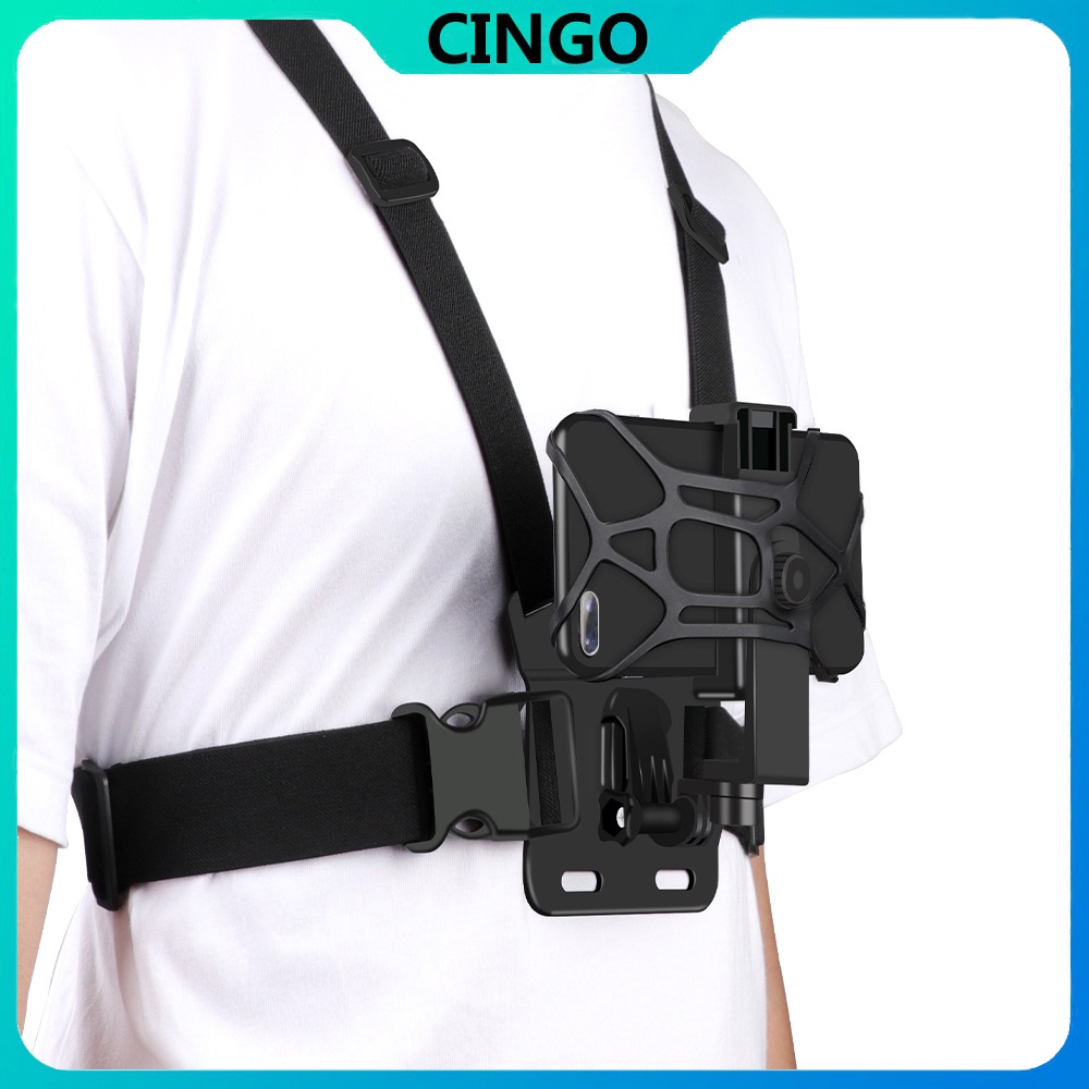 ☽ﺴMobile Phone Chest Strap Mount GoPro Chest Harness Holder for VLOG