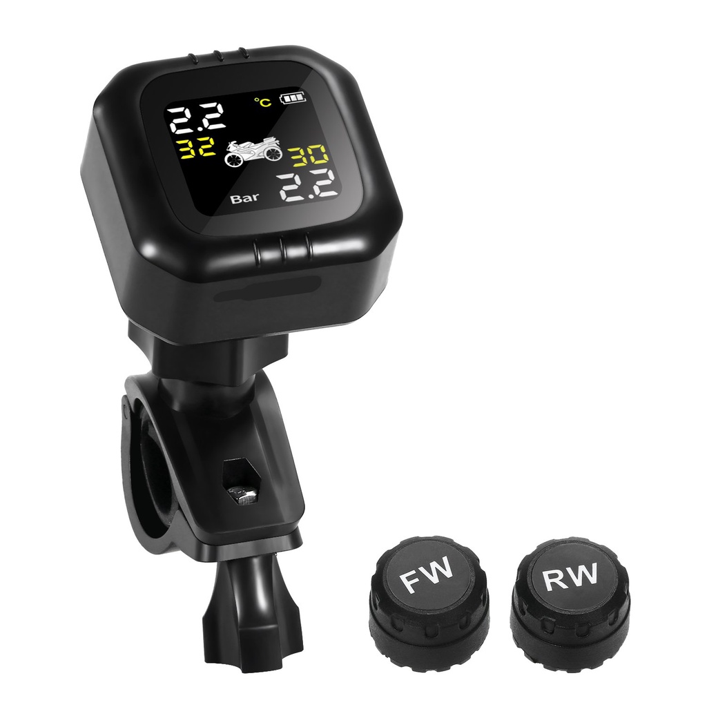 Motorcycle Tire Pressure Monitoring System with 2 External Sensor ...