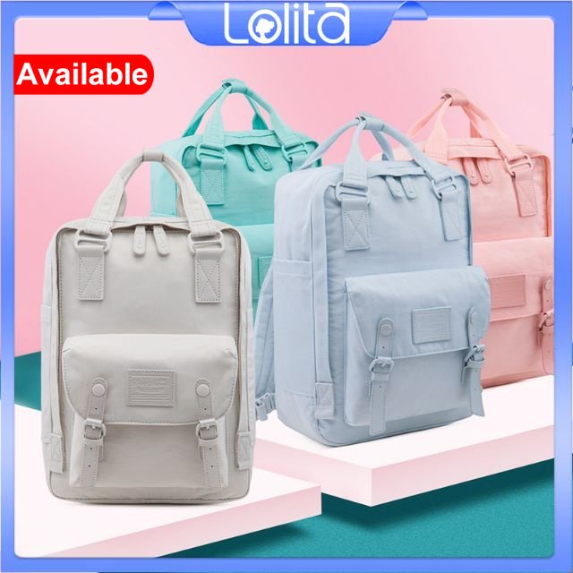 Korean Backpack Women Bag 2026.Women Korean Doughnut Macaroon Backpack Student School Bag Waterproof ...