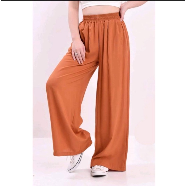 CASUAL WIDE LEG COTTON FLARE PANTS SQUARE PANTS | Shopee Philippines