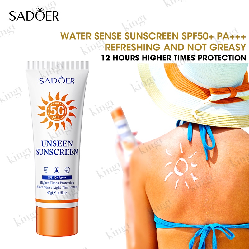 SADOER Sunscreen for Face and Body 40g Refreshing Sun Cream Facial