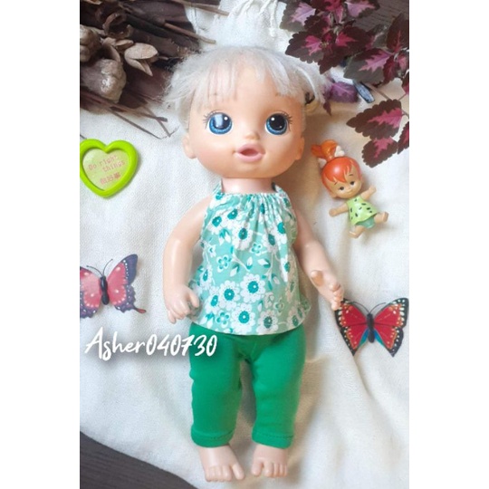 Baby Alive Clothes/Baby Alive Halter Top w/Matching Legging for 12"Inch