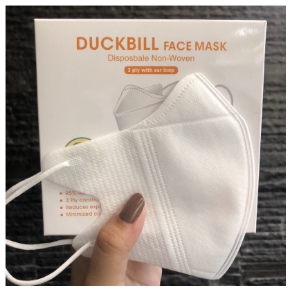 A ZAHRA DUCKBILL MASK Y&B CARE EATLOOP LINE CONTENTS 50 PCS / 3 PLY ...