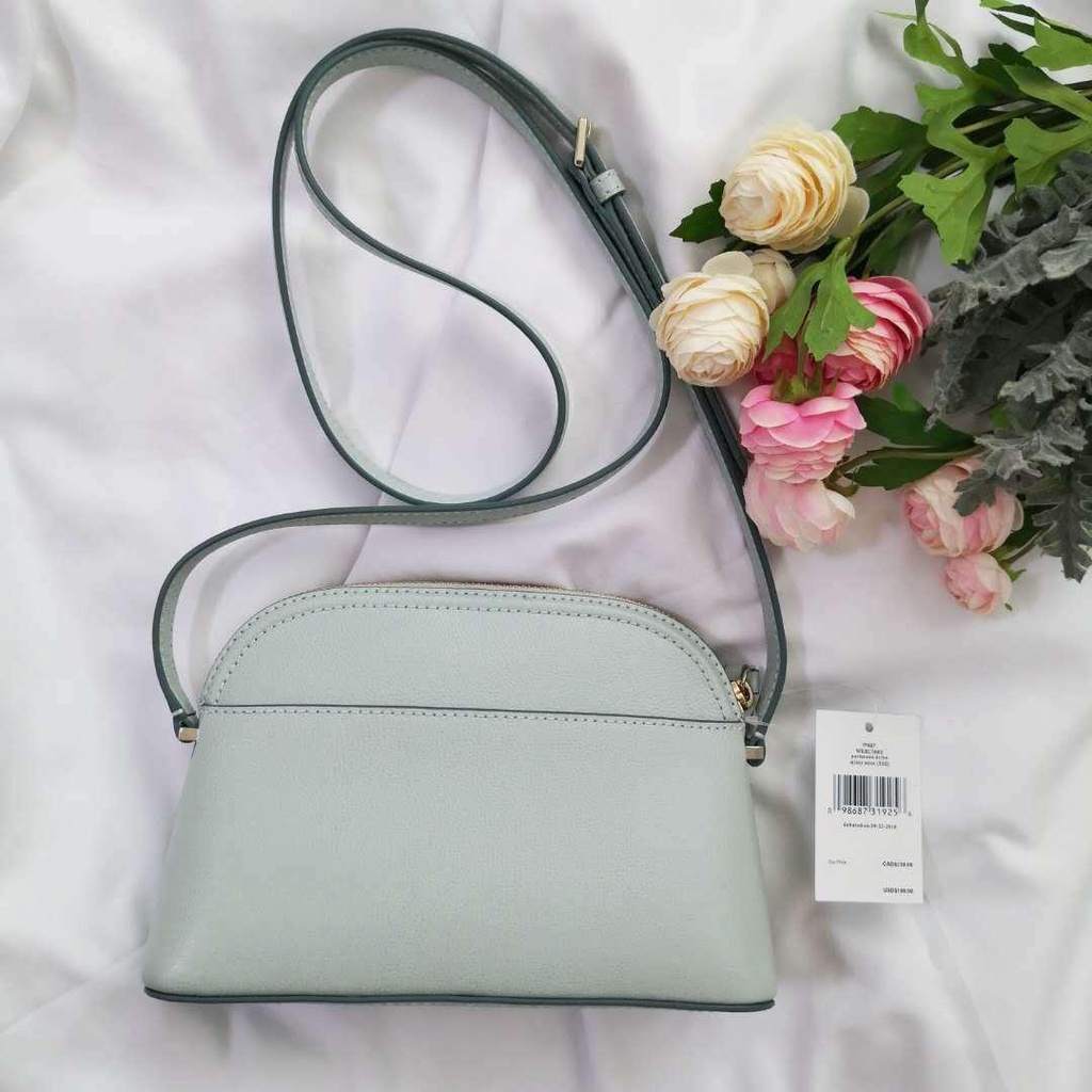 Kate Spade Peggy Patterson Drive Misty Mint Leather Crossbody Bag