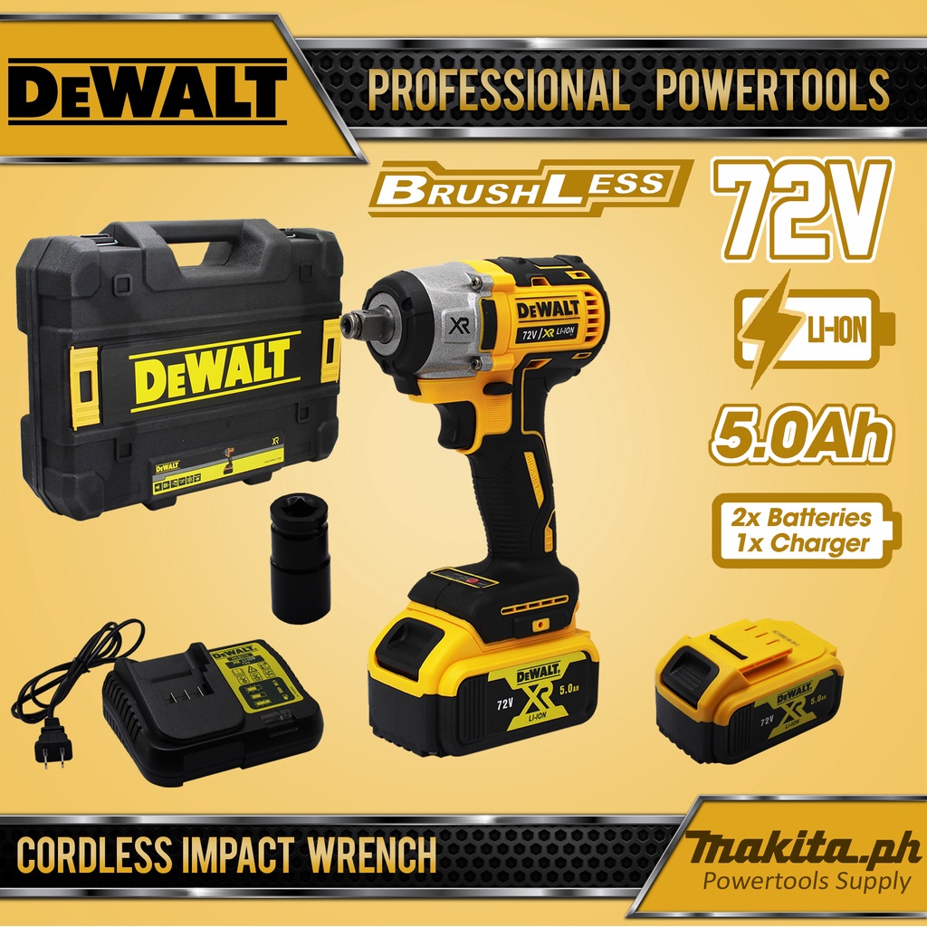 DeWALT Brushless Electric Wrench 1300Nm 72V Lithium Impact Wrench High