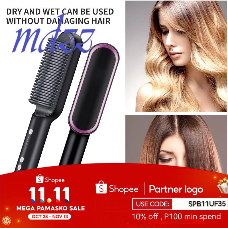 Hair brush straightener shopee store