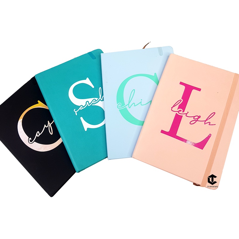 Personalized A5 Moleskin Rubber Diary Strap Notebook Free Name Shopee