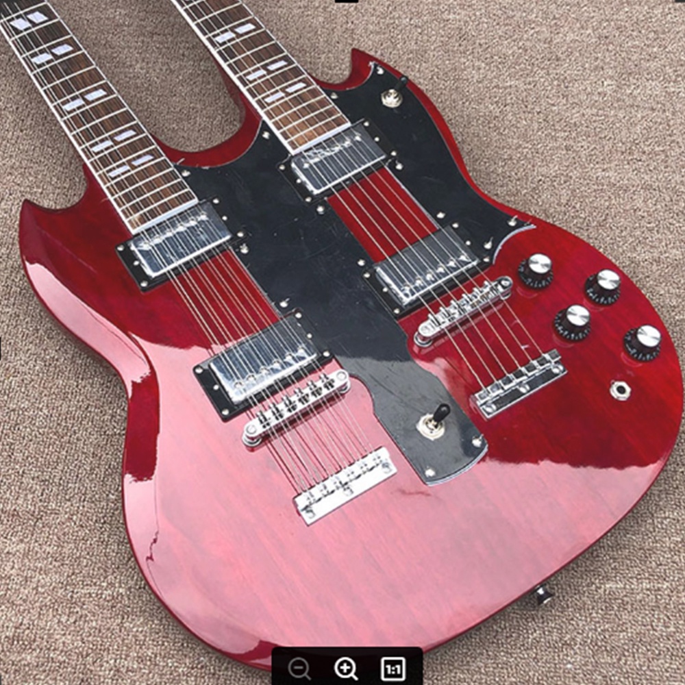 Classic Red Gibson SG 1275 Double Neck Electric Guitar Humbucker