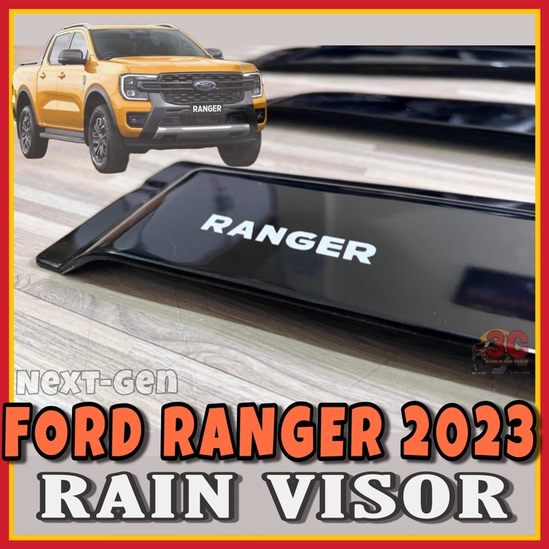 FORD RANGER 2023-2024 PREMIUM RAIN VISOR (ford ranger 2023 accessories ...