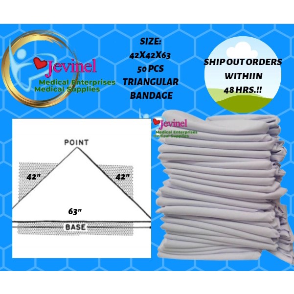 Triangular Bandage Cotton Material 50 s Shopee Philippines