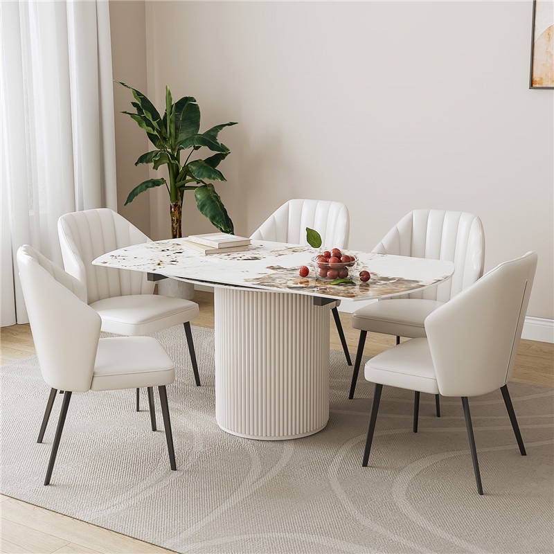 Retractable Stone Plate Dining Table Household Small Apartment Modern ...