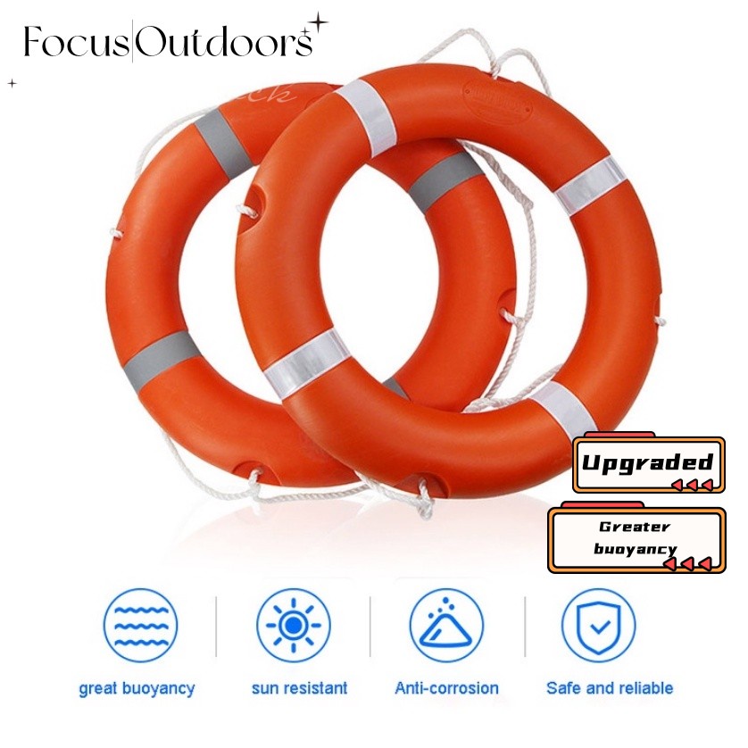 1PCS Life ring 1.5KG Safety Swimming Life Ring Buoy Rescuer Vest Sports