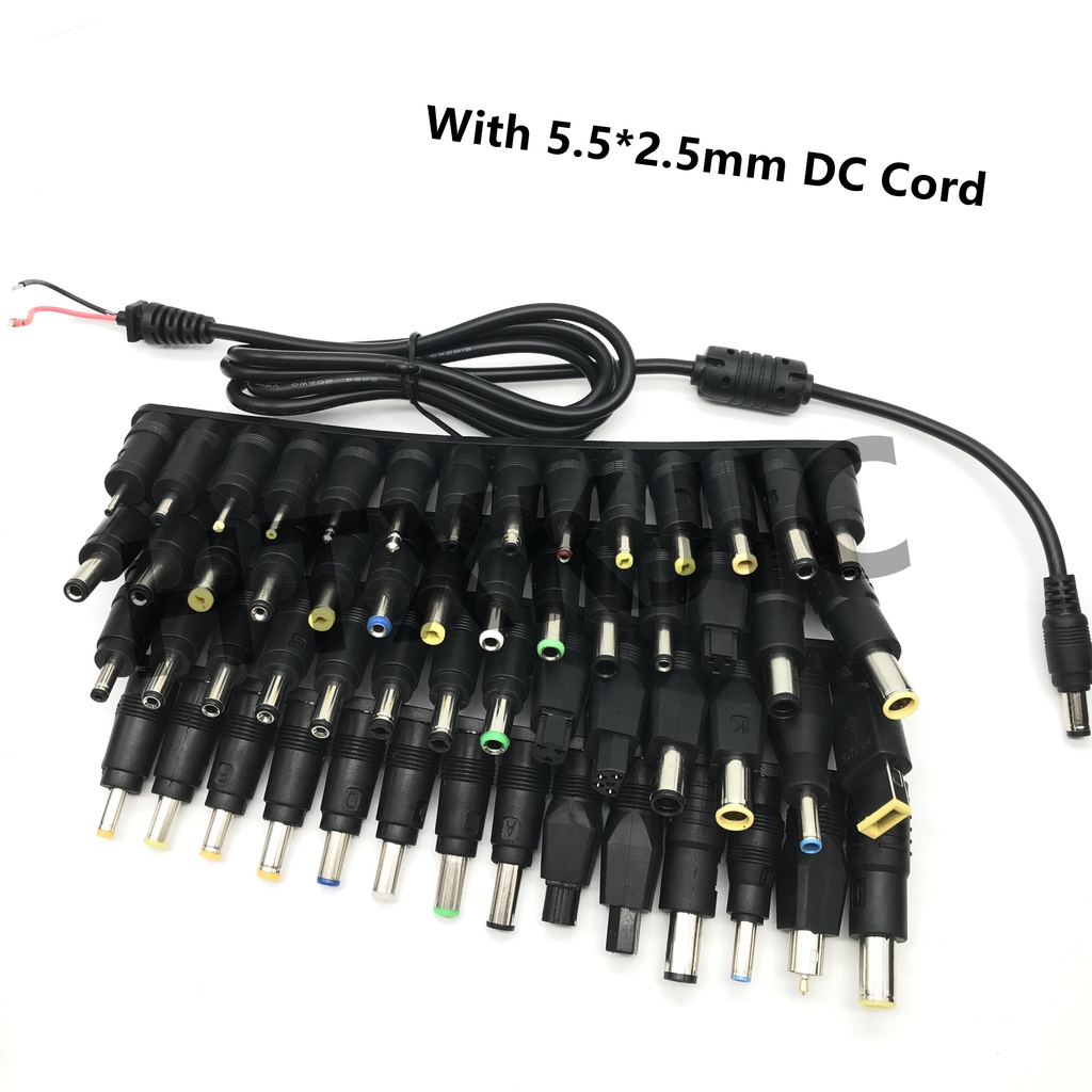 56pcs Universal Laptop AC DC Jack Power Supply Adapter Connector Cable