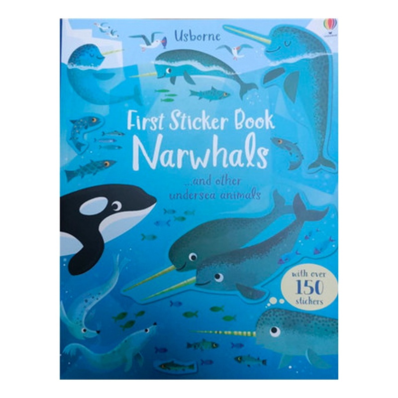 Usborne First Sticker Book Narwhals Colouring English Activity Story ...