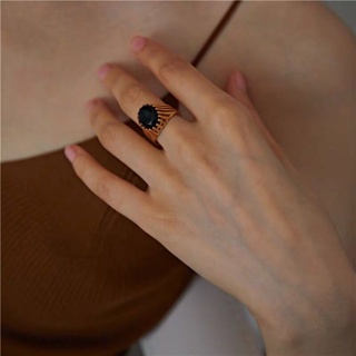 Black Onyx Flame Blade Sterling Silver Gothic Claw Ring