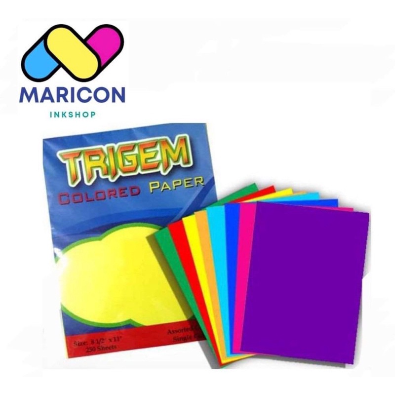 TRIGEM or AVIa colored paper 250pcs per pack (Long/short) | Shopee ...