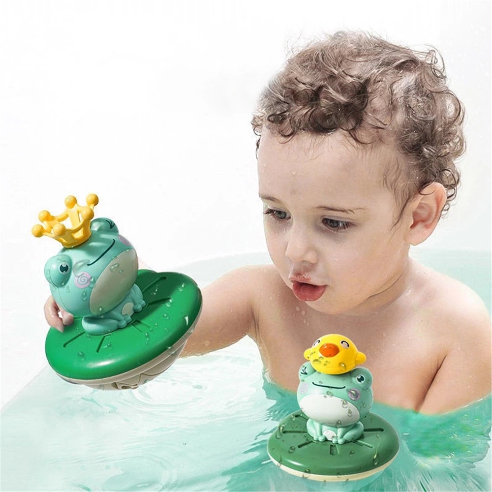 Baby Bath Toys Electric Spray Water Floating Rotation Frog Sprinkler