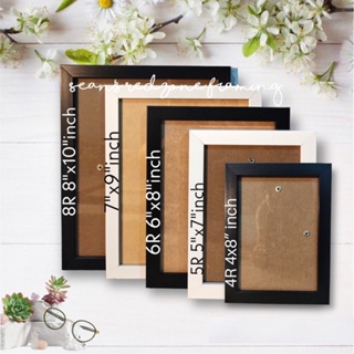 2-in-1 10x10 Picture Frames White Matted 8x8 Wooden Picture Frame Poster Frame Document Diploma and Certificate Frame for Wall Hanging Home Decoration