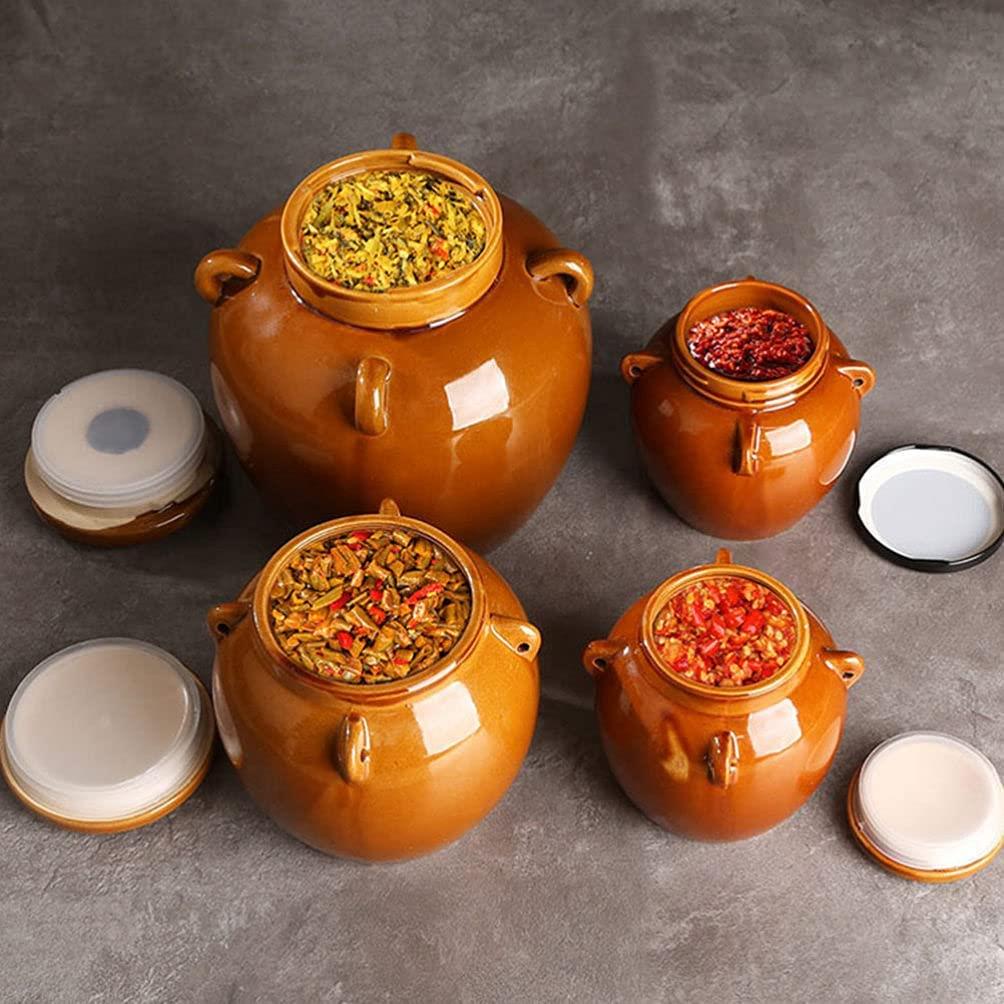 Ceramic Pickle Jar Ceramic Sauerkraut Pickling Crock Food Grains
