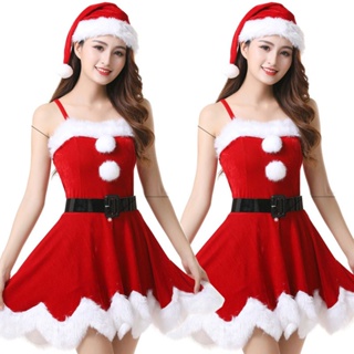 Brand New Sexy Women Christmas Dress Up Party Lingerie Adjustable Straps  Red Velvet Bodysuit Mrs Claus Santa Cosplay Sexy Costume Xmas Outfit