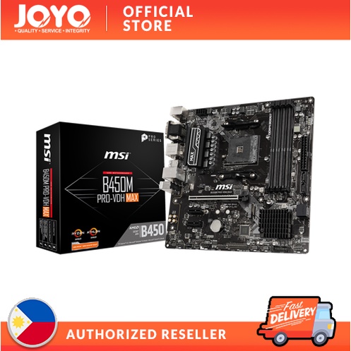 MSI B450M PRO VDH MAX 4 DDR4 M2 USB3.2 VGA HDMI DP PS2 AM4 M ATX Shopee Philippines