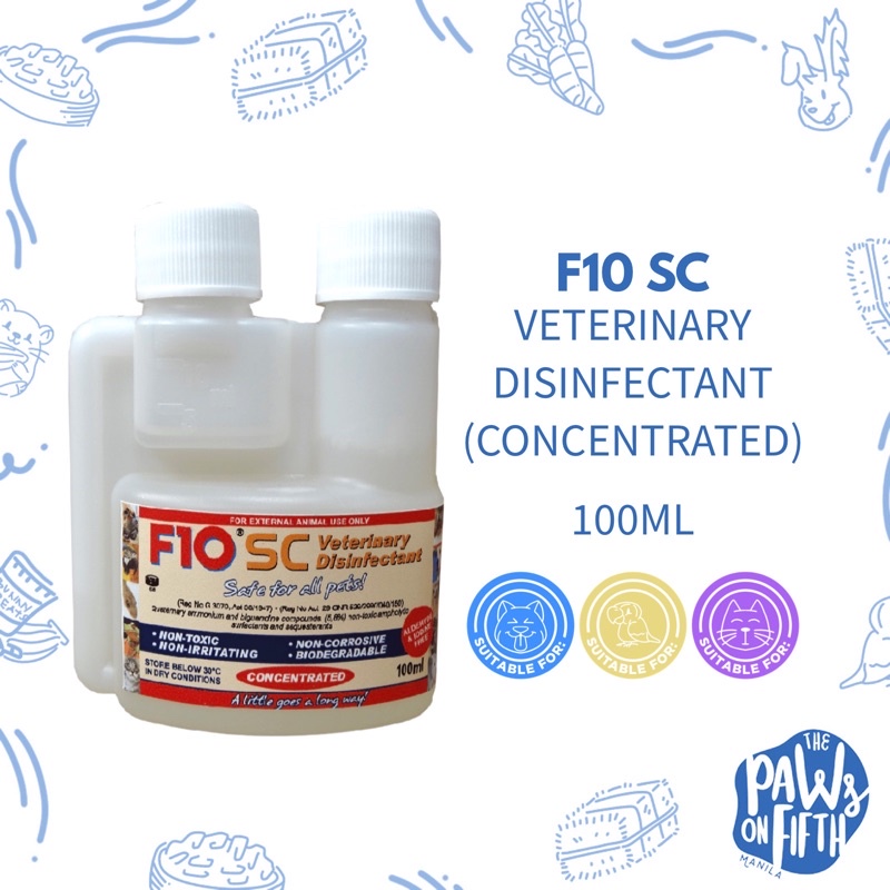 F10 SC Veterinary Disinfectant Concentrated 100ml (SAFE FOR ALL PETS) Shopee Philippines