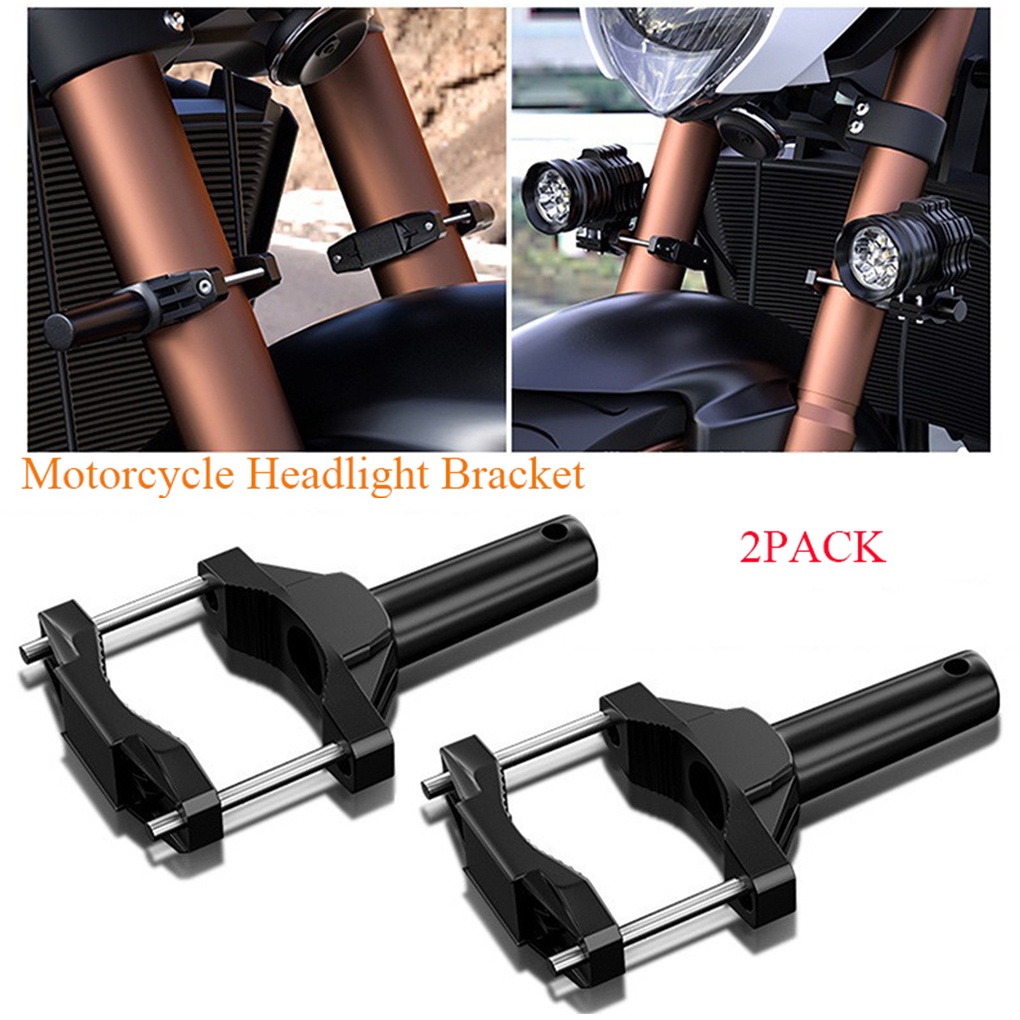 Pack of 2 Motorcycle Headlight Mount Holder Aluminum Alloy Universal