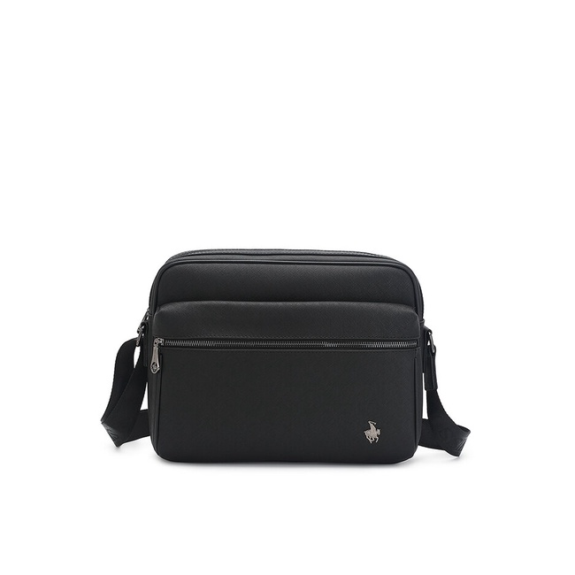 Swiss Polo Men s Faux Leather Sling Bag SXV 336 Black Shopee Philippines