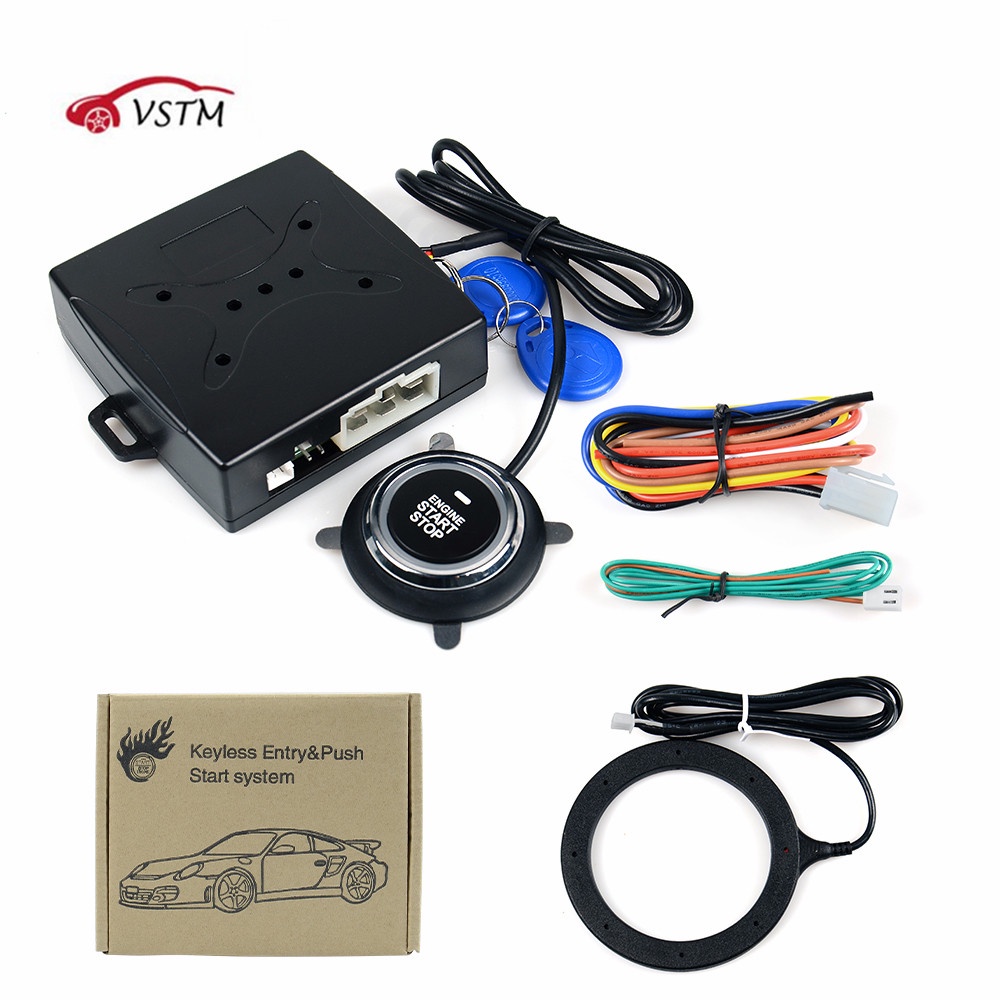 Auto Car Alarm Car Engine Push Start Button RFID Lock Ignition Starter