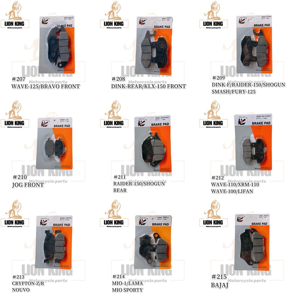 Various types of motorcycle brake pads MIO NMAX BAJAJ XRM WAVE110 MIO