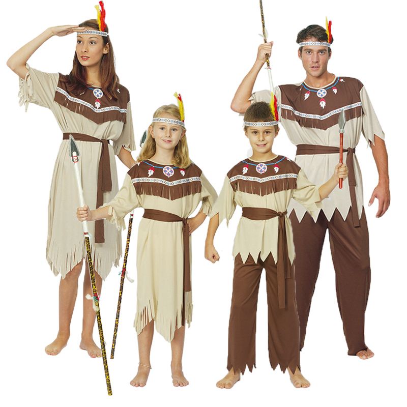 cosplay Female Indians Parent-Child Performance Costume Halloween Adult ...