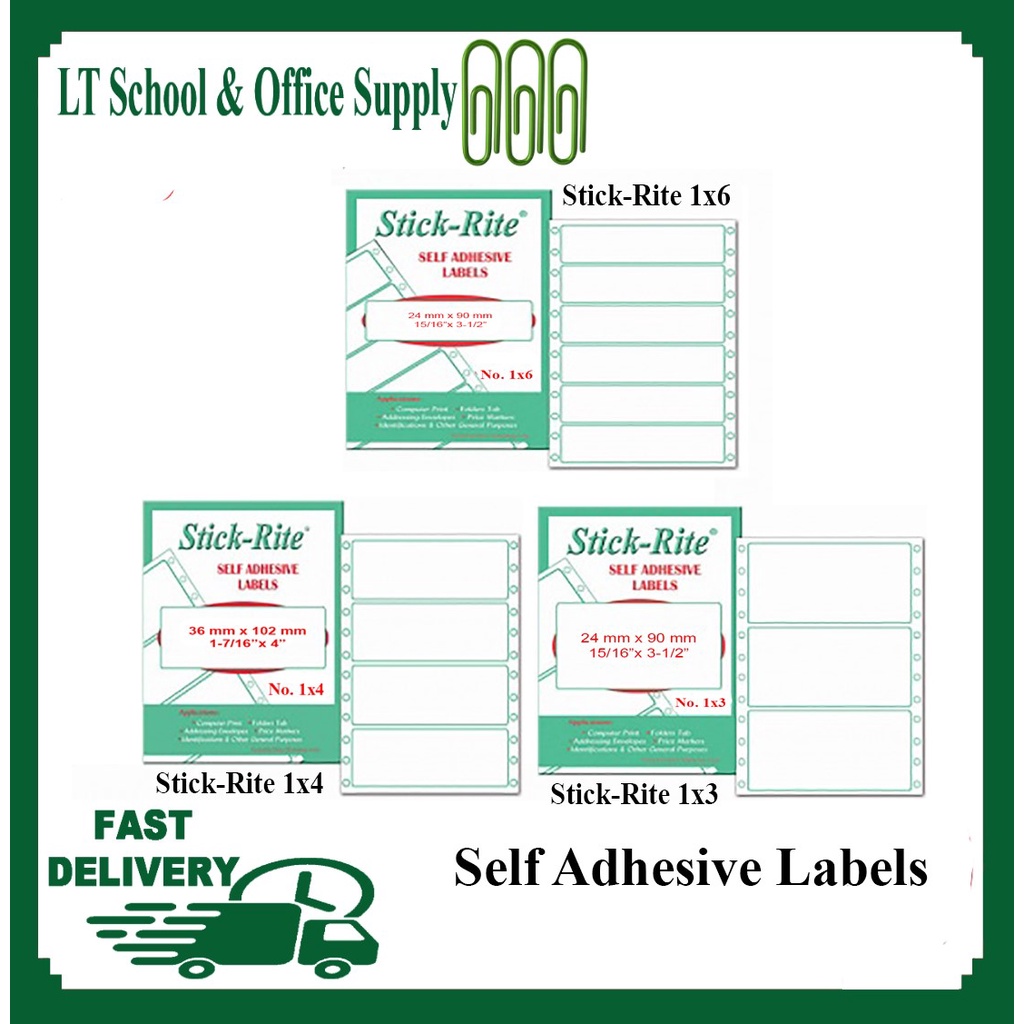 Stick Rite Self Adhesive Labels Computer Print Price Marker Sticker ...