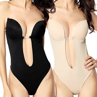 Thong Low Back Seamless Bodysuit Dupes For Women Tummy Control Slimming  Sheath Push Up Thigh Slimmer Abdomen Shapers - AliExpress
