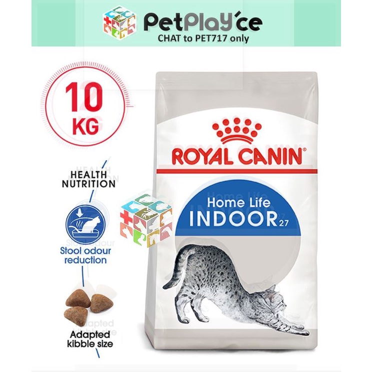 Royal Canin INDOOR 27 Feline Cat Food 10kg Dry SPT FHN RcBig Shopee