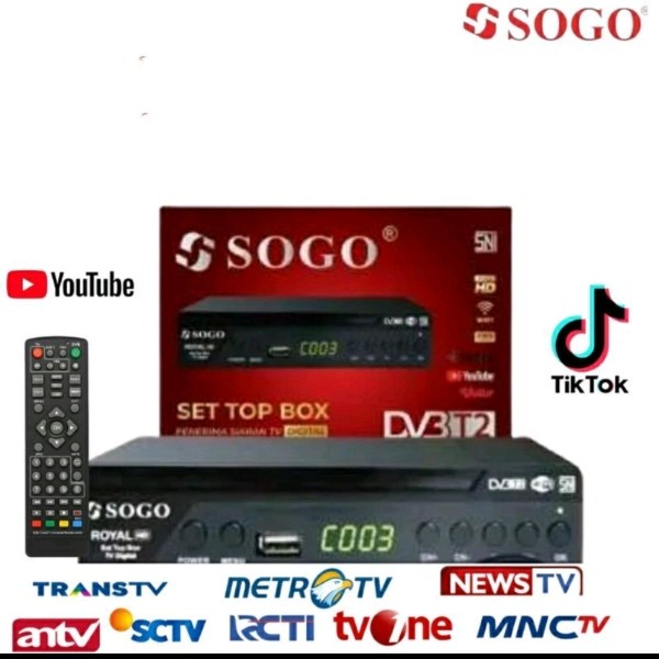 STB Set Top Box DVB-T2 SOGO Royal - Digital TV Broadcast Receiver HD ...